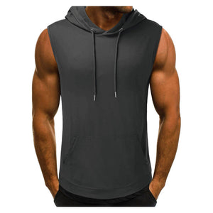 Men's Hooded Sleeveless Tank Top