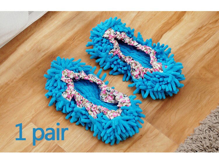 ORZ 1pair Dust Cleaner Floor Grazing Slippers