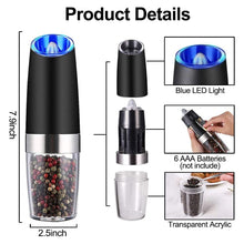 Load image into Gallery viewer, Electric Salt &amp; Pepper Mill Stainless Steel Set
