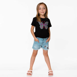 Little Girl's Studded Butterfly T-Shirt