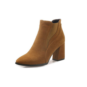 Faux Suede Ankle Boots