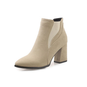 Faux Suede Ankle Boots