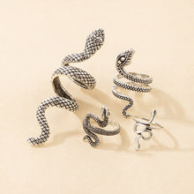 Load image into Gallery viewer, 4 Pcs/Set Texture Snake Ring
