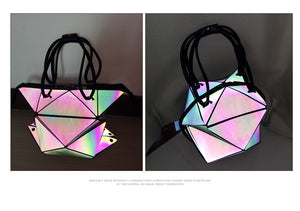 Luminous Geometric Ladies Tote Handbag