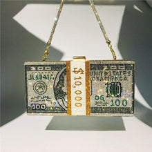 Load image into Gallery viewer, Money Clutch Bag with Removable Chain Strap
