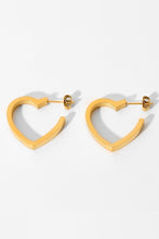 Load image into Gallery viewer, Heart Shape Hoop Earrings
