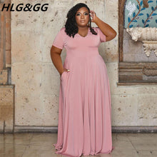 Load image into Gallery viewer, A-Line Long Plus Size Dress
