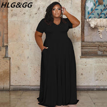 Load image into Gallery viewer, A-Line Long Plus Size Dress
