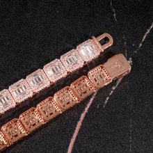 Load image into Gallery viewer, Square Baguette Tennis Chain in Rose Gold
