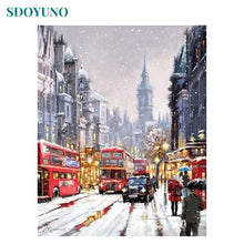 Load image into Gallery viewer, Snow in London Wall Art Canvas
