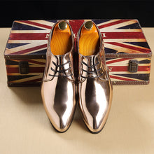 Load image into Gallery viewer, Men&#39;s Metallic Pointed Toe Shoes
