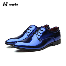 Load image into Gallery viewer, Men&#39;s Metallic Pointed Toe Shoes
