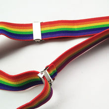 Load image into Gallery viewer, Colorful Stripes Rainbow Suspenders
