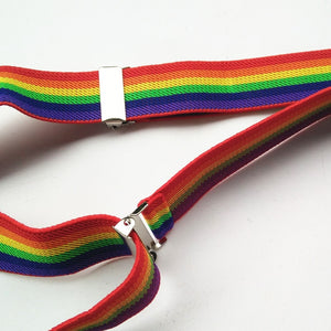 Colorful Stripes Rainbow Suspenders