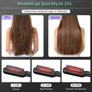 Multi-speed LCD Curling Iron Hairbrush