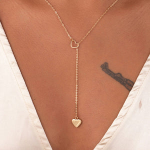 Jewelry Copper Heart Chain Link Necklace