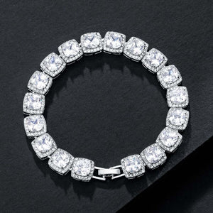 18K White Gold Tennis Bracelet