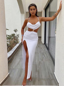 High Slit Long Drop Dress