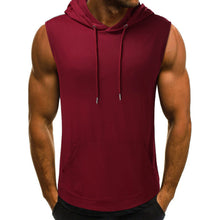 Load image into Gallery viewer, Men&#39;s Hooded Sleeveless Tank Top
