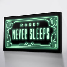 Load image into Gallery viewer, &quot;Money Never Sleeps&quot; Canvas
