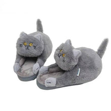 Load image into Gallery viewer, Cuddly Hug Cat Slippers
