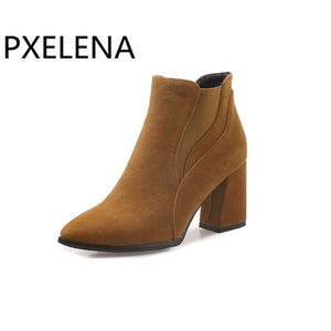 Faux Suede Ankle Boots