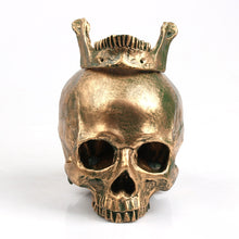 Load image into Gallery viewer, Bronze resin skull model home decor
