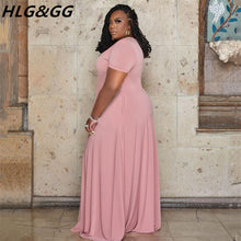 Load image into Gallery viewer, A-Line Long Plus Size Dress
