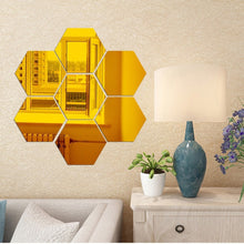 Load image into Gallery viewer, 12PCs/Set DIY 3D Hexagon Mirror Wall Sticker
