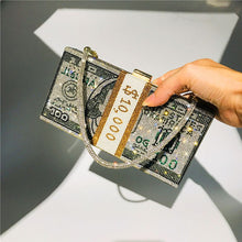 Load image into Gallery viewer, Money Clutch Bag with Removable Chain Strap
