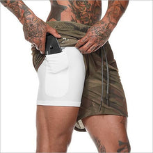 Load image into Gallery viewer, Men&#39;s 2-in-1 running shorts
