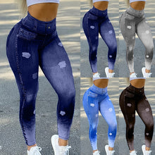 Load image into Gallery viewer, Faux Denim Jean Leggings
