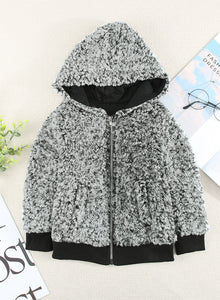 Little Girl's Faux Fur Hooded Jacket