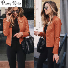 Load image into Gallery viewer, Faux Leather PU Jacket
