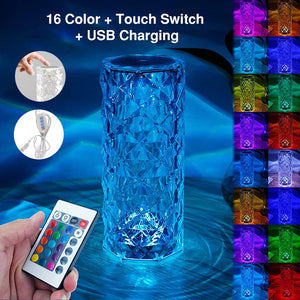 LED Crystal Table Lamp Projector