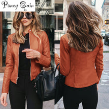 Load image into Gallery viewer, Faux Leather PU Jacket
