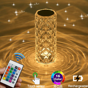 LED Crystal Table Lamp Projector