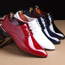 Load image into Gallery viewer, Men&#39;s Glossy Oxford Leather Shoes
