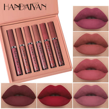 Load image into Gallery viewer, 6 Colors Fashion Liquid Lipstick Set
