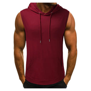 Men's Hooded Sleeveless Tank Top