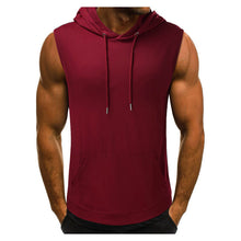 Load image into Gallery viewer, Men&#39;s Hooded Sleeveless Tank Top
