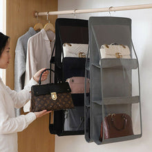 Load image into Gallery viewer, 6 Pocket Folding Hanging Handbag Storage Organizer
