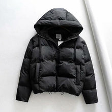 Load image into Gallery viewer, Cotton Padded Jacket Winter Hooded Parkas Women Casual Puffer Jacket
