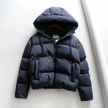 Load image into Gallery viewer, Cotton Padded Jacket Winter Hooded Parkas Women Casual Puffer Jacket
