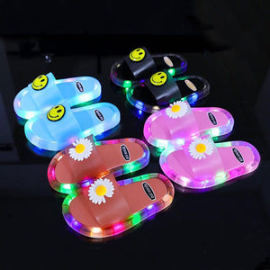 Children‘s Cartoon Animals Prints Light up Slippers