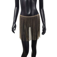 Load image into Gallery viewer, Long Diamond Tassel Mini Skirts
