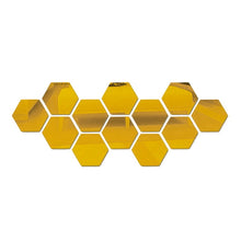 Load image into Gallery viewer, 12PCs/Set DIY 3D Hexagon Mirror Wall Sticker
