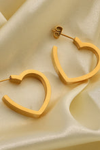 Load image into Gallery viewer, Heart Shape Hoop Earrings
