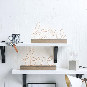 Home Decorative "Love" & "Home" LED Lamp