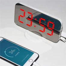 Load image into Gallery viewer, Digital LED Display Alarm Clock with 2 USB Output Ports
